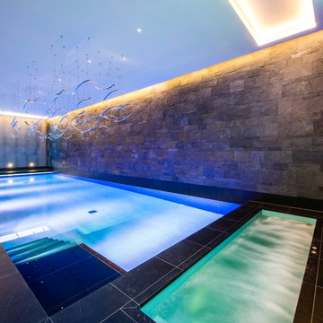 Contemporary Swimming Pool & Hot Tub