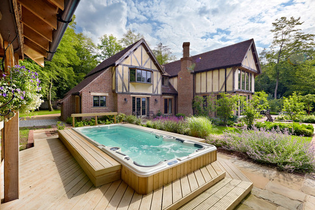 Transitional Swimming Pool & Hot Tub by Oakwrights