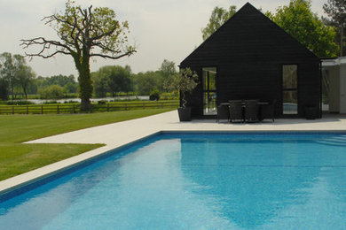Inspiration for a contemporary swimming pool in Hampshire.