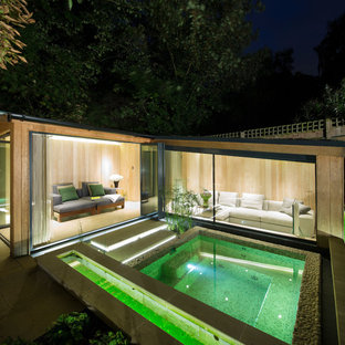 Diseño de piscinas y jacuzzis contemporáneos rectangulares