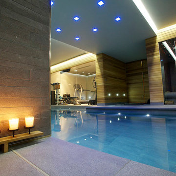 Indoor Bespoke Luxury Swimming Pool and Spa Area