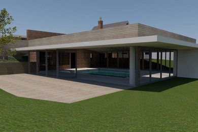 Design ideas for a contemporary swimming pool in West Midlands.
