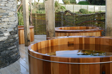 Design ideas for a contemporary swimming pool in Devon.