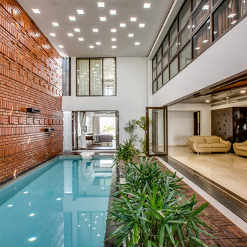 This inviting pool draws the attention within this cozy residence