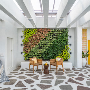 The yellow door pent house design by between walls pune