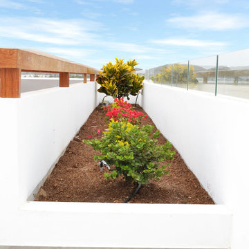 Flower bed in terrace