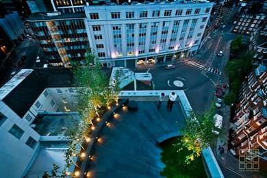 Inspiration for a modern roof terrace in London.