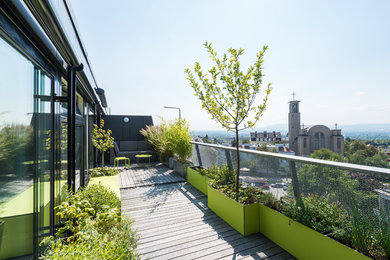 Photo of a contemporary roof terrace in Other.