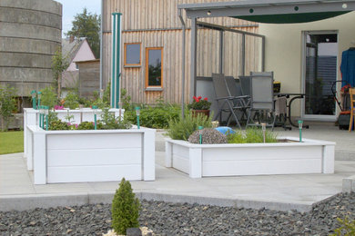 Inspiration for a medium sized contemporary back terrace in Other.