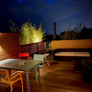 Idee per una terrazza minimal di medie dimensioni e sul tetto