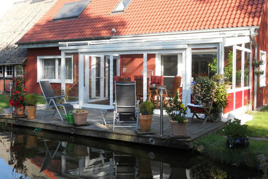 Aménagement d'une terrasse classique.