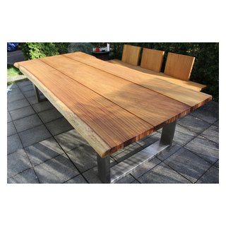 Tisch Outdoor 3m lang 1,2m breit, Holz / Edelstahl - Contemporary - Deck -  Other - by MainTisch | Houzz