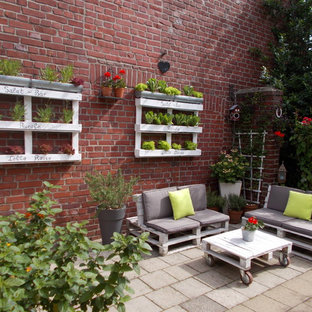 Immagine di una terrazza shabby-chic style