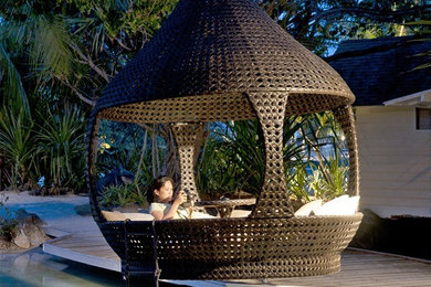 Inspiration pour une terrasse asiatique.