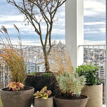 Aménagement dune terrasse en étage à Paris XVII