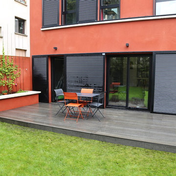 Conception et réalisation d'une terrasse en bois composite, à Montreuil