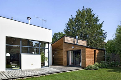 Construction d'une maison individuelle avec extension en bois