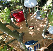 Construction de cabane en bois, terrasse – Cabaneo