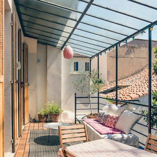 Immagine di una terrazza stile shabby