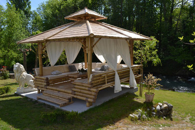 Aménagement d'une terrasse asiatique.