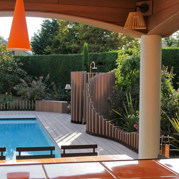 Réaménagement complet d'un jardin avec piscine à Grezieu la Varenne
