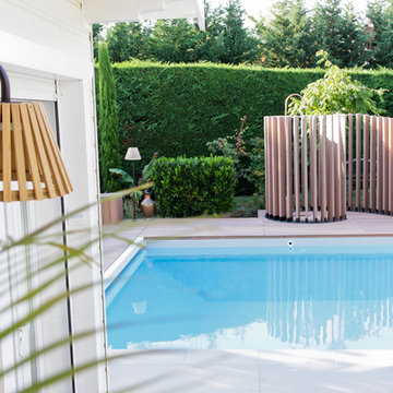 Réaménagement complet d'un jardin avec piscine à Grezieu la Varenne