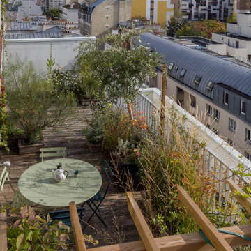 Terrasse plein sud en duplex Paris XXème