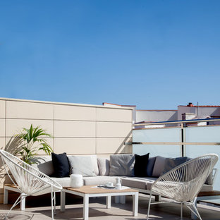 Foto de terraza actual, sin cubierta, en azotea
