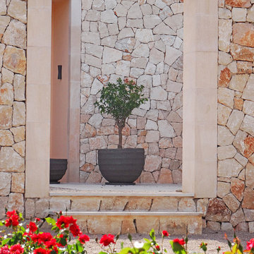 Mediterranean terrace & plant pots