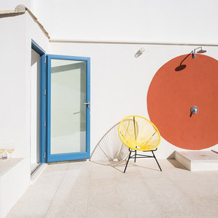 Idee per una terrazza mediterranea sul tetto e sul tetto con nessuna copertura