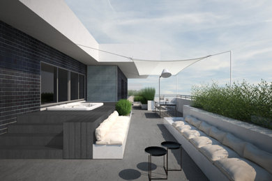 Esempio di una terrazza minimal di medie dimensioni