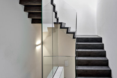 Großes, Gewendeltes Modernes Treppengeländer Glas in Sonstige