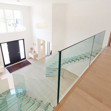 Unique glass stairs for residential property