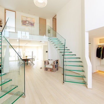Unique glass stairs for residential property