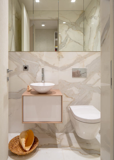 Contemporary Powder Room by ООО "FABER GROUP"