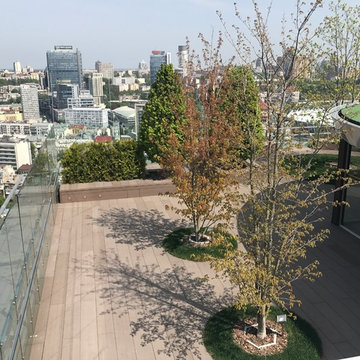 Парк на крыше жилого здания.