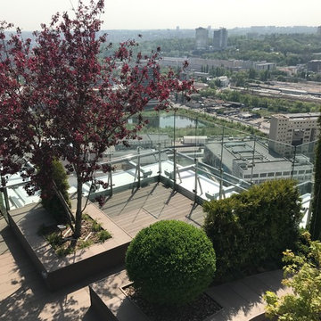 Парк на крыше жилого здания.