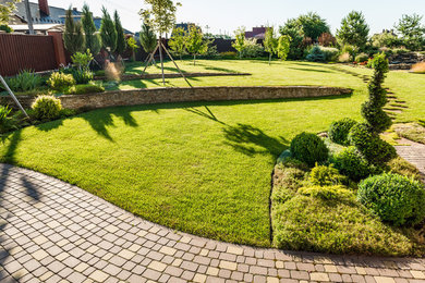 Exempel på en modern formell trädgård