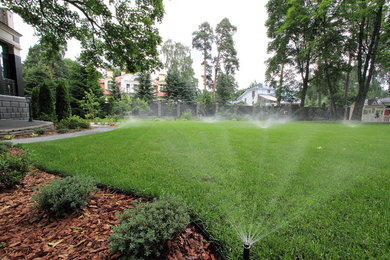 Photo of a medium sized back formal garden for summer in Saint Petersburg.
