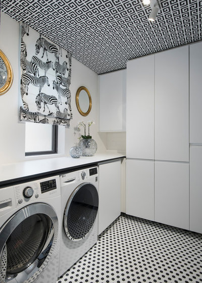 Contemporary Laundry Room by Claudia Dorsch Interior Design Ltd