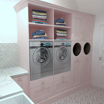Dusty Pink Laundry Room
