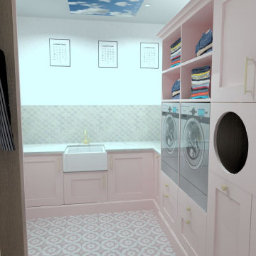 Dusty Pink Laundry Room