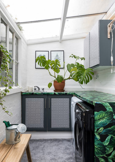Eclectic Laundry Room by Chris Snook