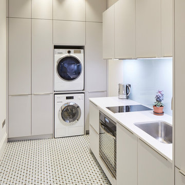 Large modern utility room with kitchenette
