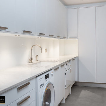 Modern White Utility Room