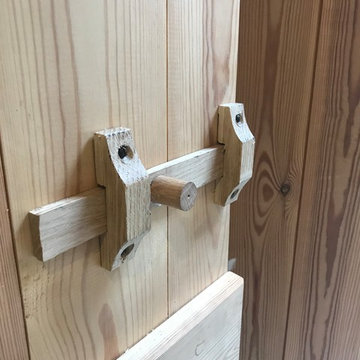 Oak door latches