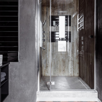 Фото ванной комнаты реализованного проекта квартиры ЖК "Центральный"