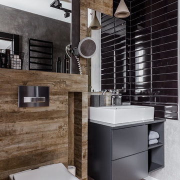 Фото ванной комнаты реализованного проекта квартиры ЖК "Центральный"