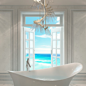 Modern bathroom interior decorated with BV Decor elements | Un clásico moderno