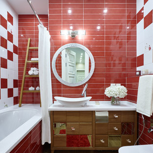 75 Beautiful Red Bathroom Pictures Ideas August 2021 Houzz